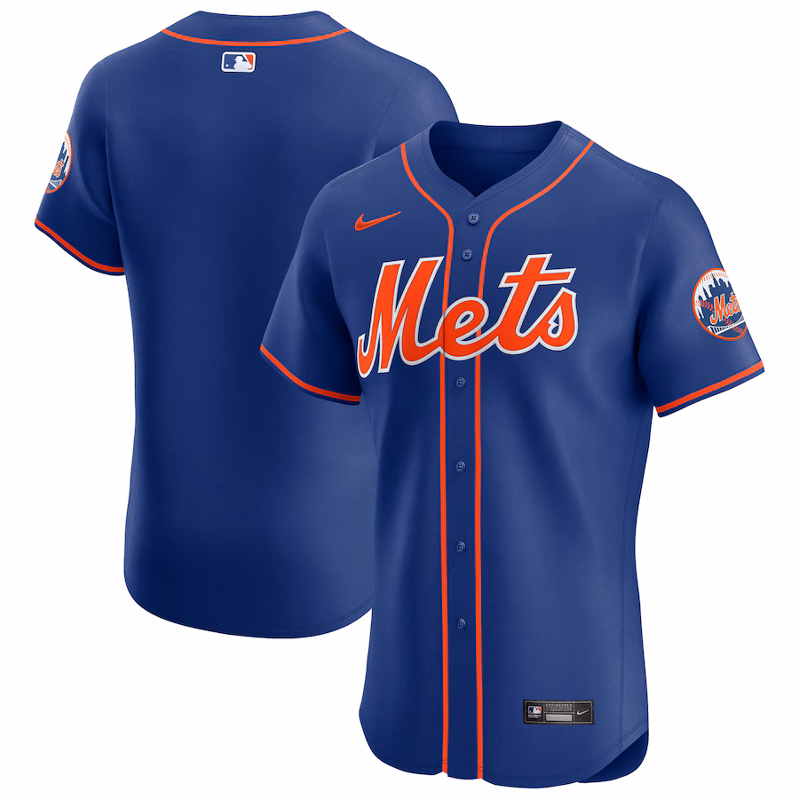 Men's New York Mets Nike Royal Alternate Vapor Premier Elite Patch Jersey - Puhuasuan