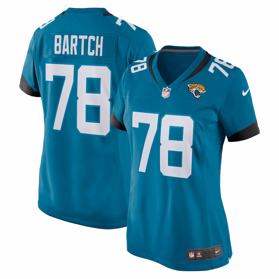 Women's Jacksonville Jaguars Ben Bartch Nike Teal Nike Game Jersey - Puhuasuan