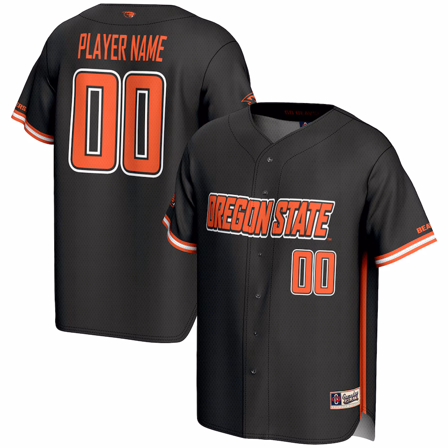 Oregon State Beavers GameDay Greats Youth NIL Pick-A-Player Lightweight Baseball Jersey - Black - Puhuasuan