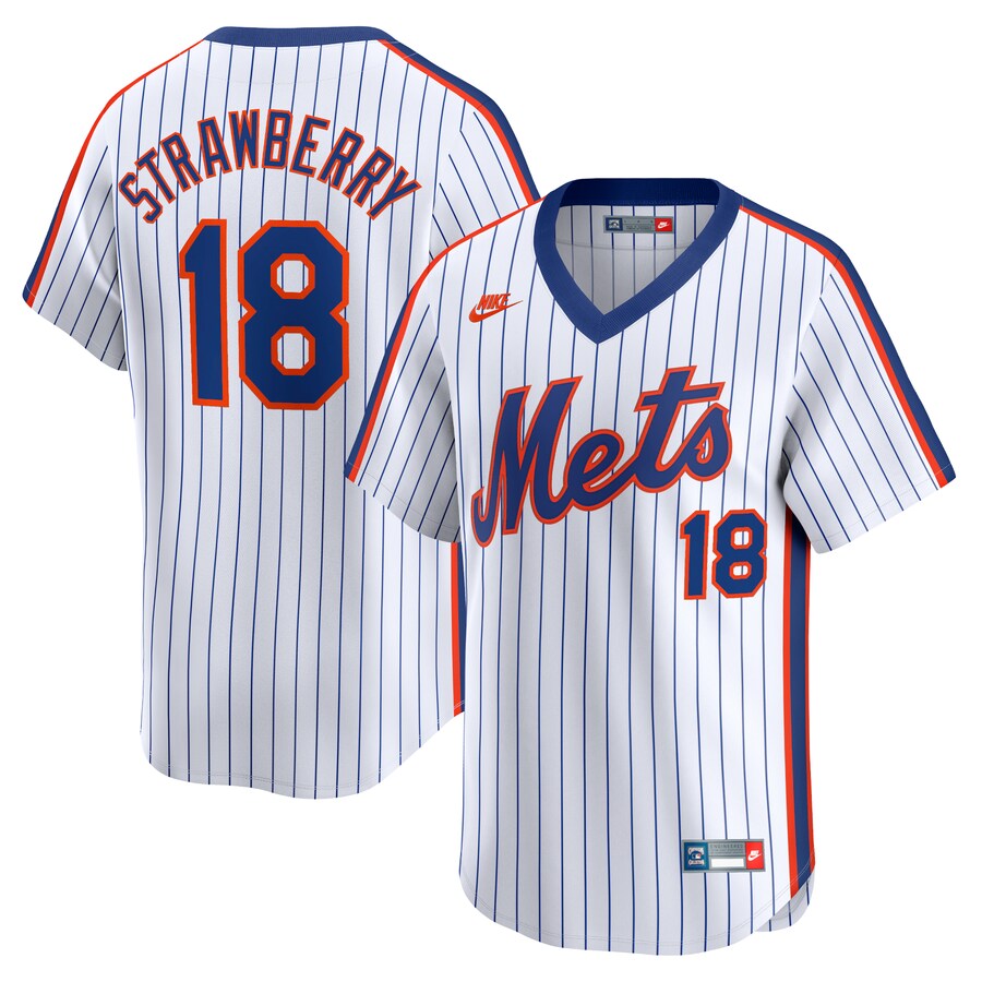 Men's New York Mets Darryl Strawberry Nike Navy Throwback Cooperstown Limited Jersey - Puhuasuan