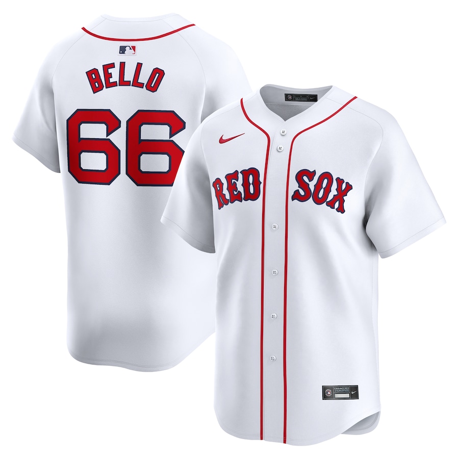 Men's Boston Red Sox Brayan Bello Nike White Home Limited Player Jersey - Puhuasuan