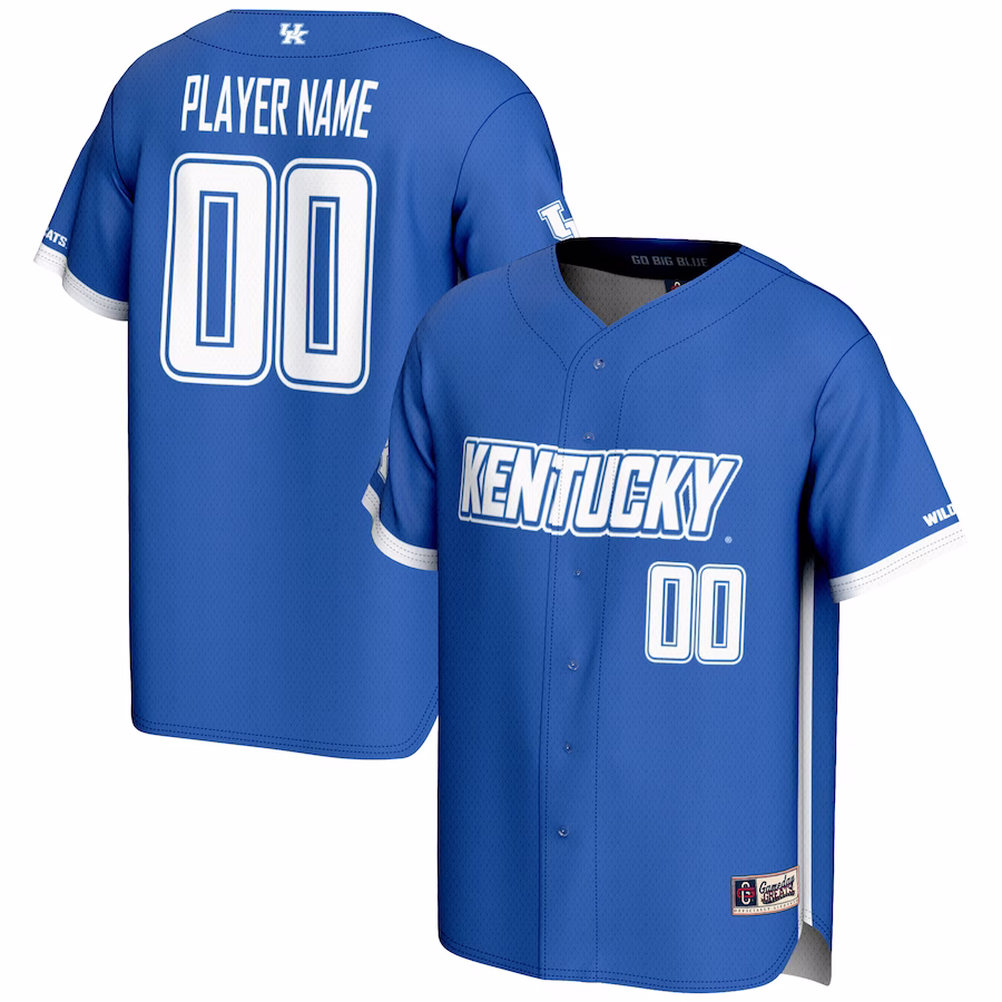 Kentucky Wildcats GameDay Greats Youth NIL Pick-A-Player Lightweight Baseball Jersey - Royal - Puhuasuan