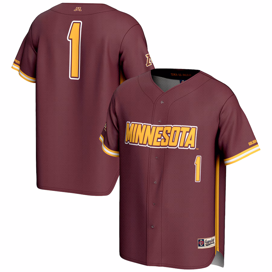 Youth GameDay Greats #1 Maroon Minnesota Golden Gophers Lightweight Baseball Jersey - Puhuasuan