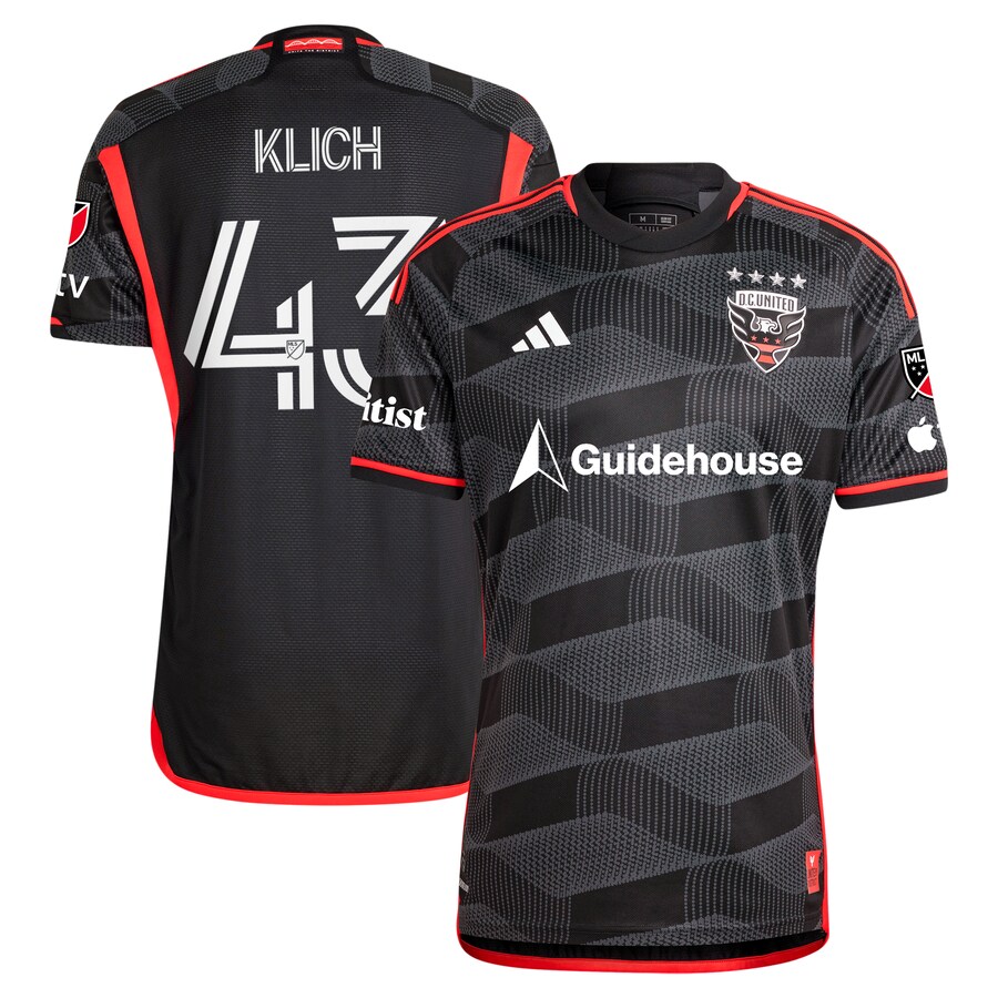 Men's D.C. United Mateusz Klich adidas Black 2024 The Icon Kit Authentic Player Jersey - Puhuasuan