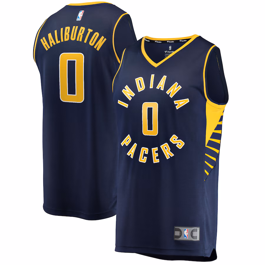 Men's Indiana Pacers Tyrese Haliburton Fanatics Navy 2021/22 Fast Break Replica Jersey - Icon Edition - Puhuasuan