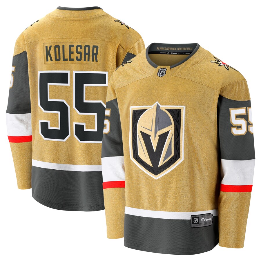 Men's Vegas Golden Knights Keegan Kolesar Fanatics Branded Gold Home Breakaway Jersey - Puhuasuan
