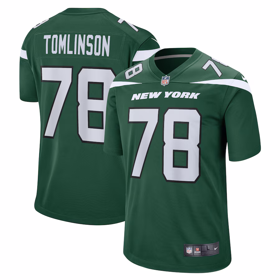 Men's New York Jets Laken Tomlinson Nike Gotham Green Game Jersey - Puhuasuan