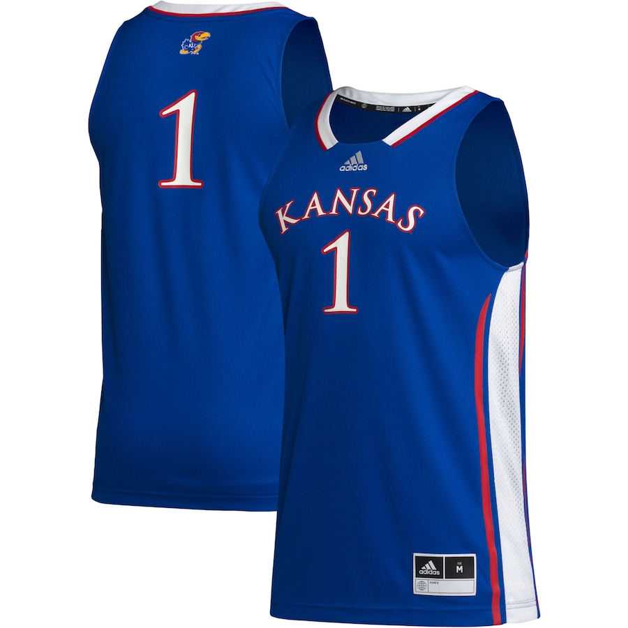 Men's adidas #1 Royal Kansas Jayhawks Team Swingman Jersey - Puhuasuan