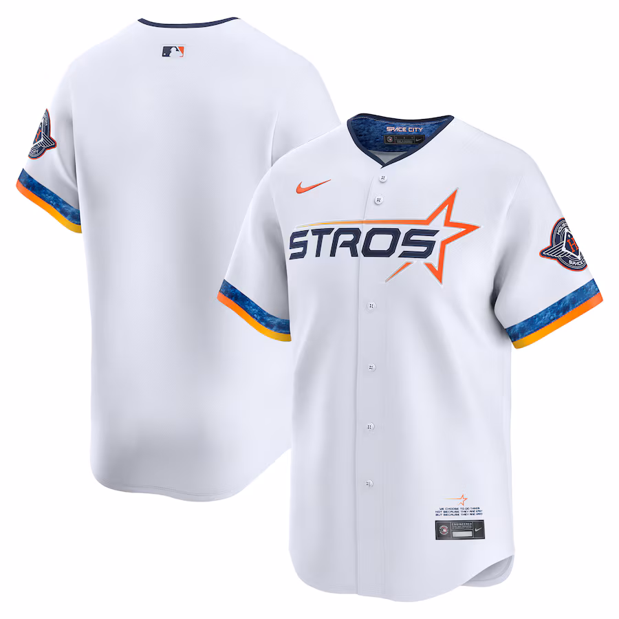 Men's Houston Astros Nike White 2025 City Connect Limited Jersey - Puhuasuan