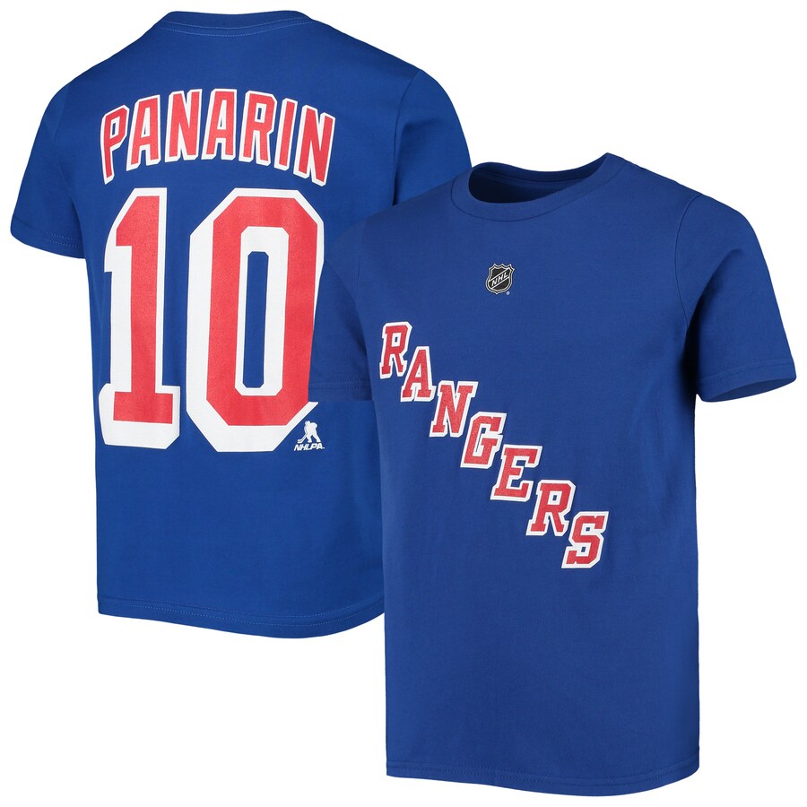 Youth New York Rangers Artemi Panarin Blue Player Name & Number T-Shirt - Puhuasuan
