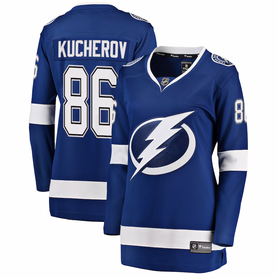 Women's Tampa Bay Lightning Nikita Kucherov Fanatics Blue Breakaway Player Jersey - Puhuasuan