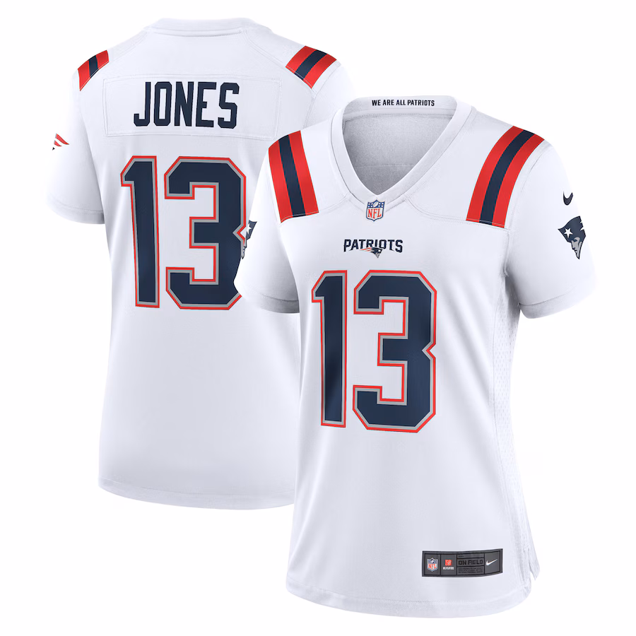 Women's New England Patriots Jack Jones Nike White Game Player Jersey - Puhuasuan