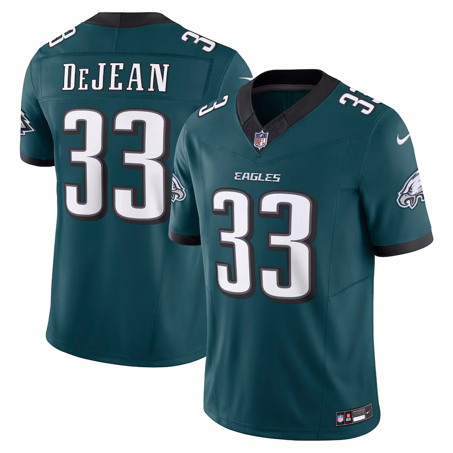 Men's Philadelphia Eagles Cooper DeJean Nike Midnight Green Team Vapor F.U.S.E. Limited Jersey - Puhuasuan