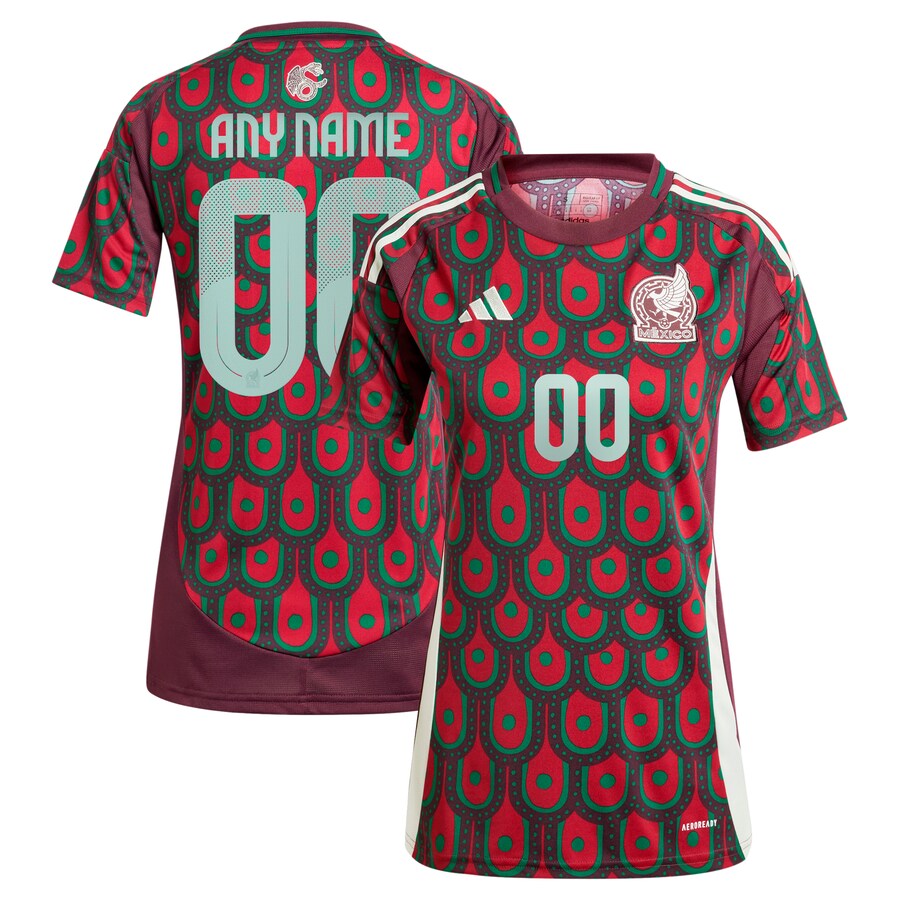 Women's Mexico National Team  adidas Green 2024 Home Replica Custom Jersey - Puhuasuan