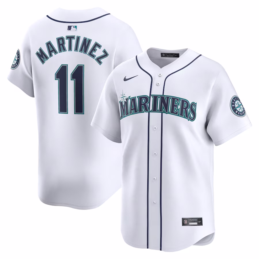 Men's Seattle Mariners Edgar Martinez Nike White Home Limited Player Jersey - Puhuasuan