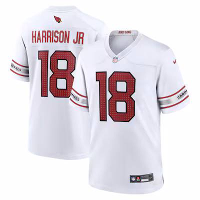 Men's Arizona Cardinals Marvin Harrison Jr. Nike White Player Game Jersey - Puhuasuan