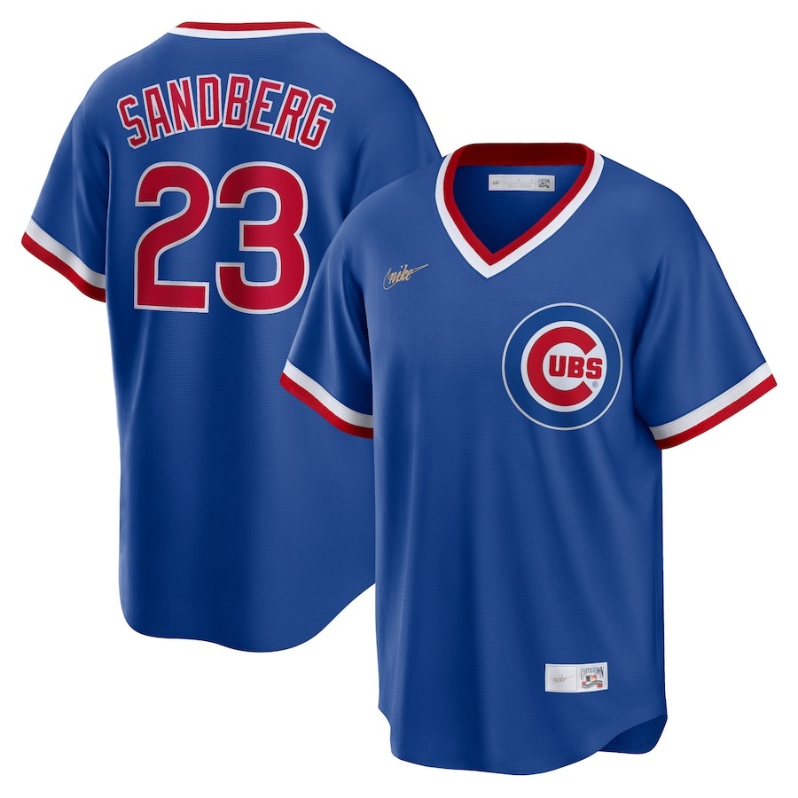 Men's Chicago Cubs Ryne Sandberg Nike Royal Road Cooperstown Collection Player Jersey - Puhuasuan