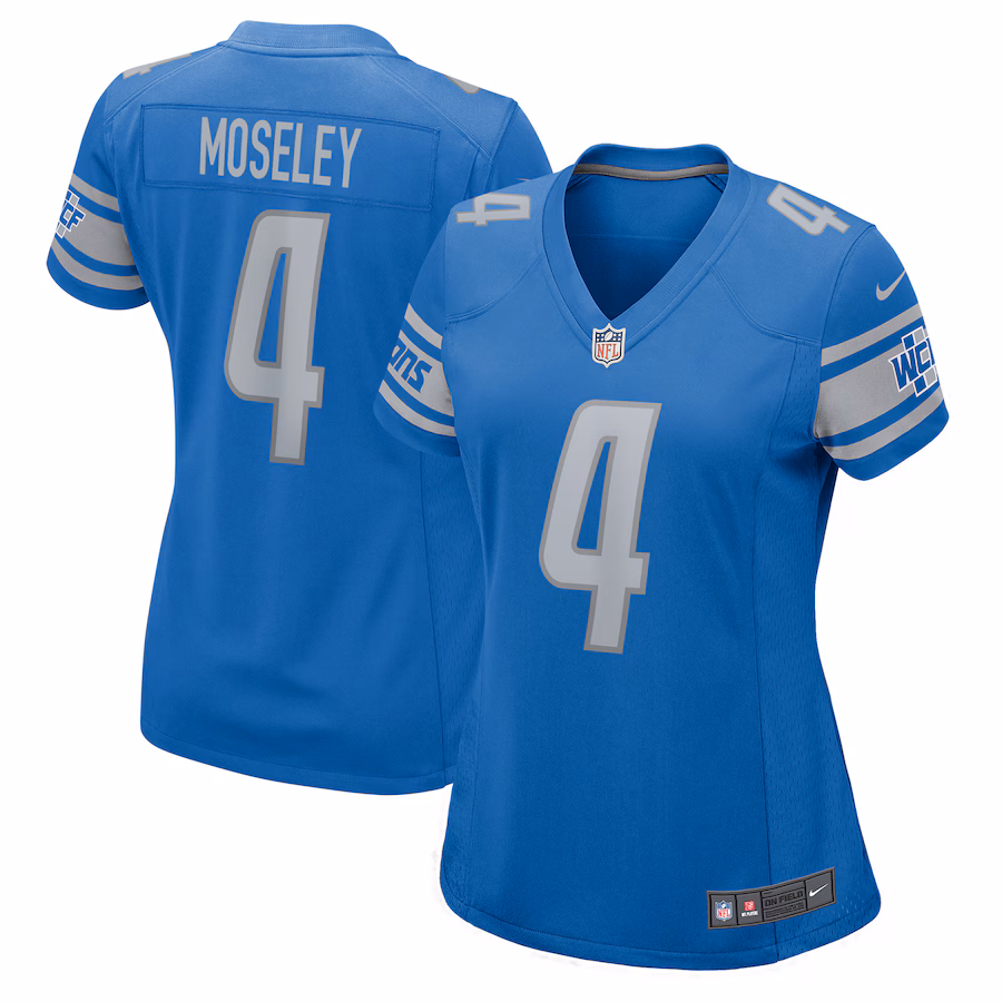 Women's Detroit Lions Emmanuel Moseley Nike Blue Game Jersey - Puhuasuan