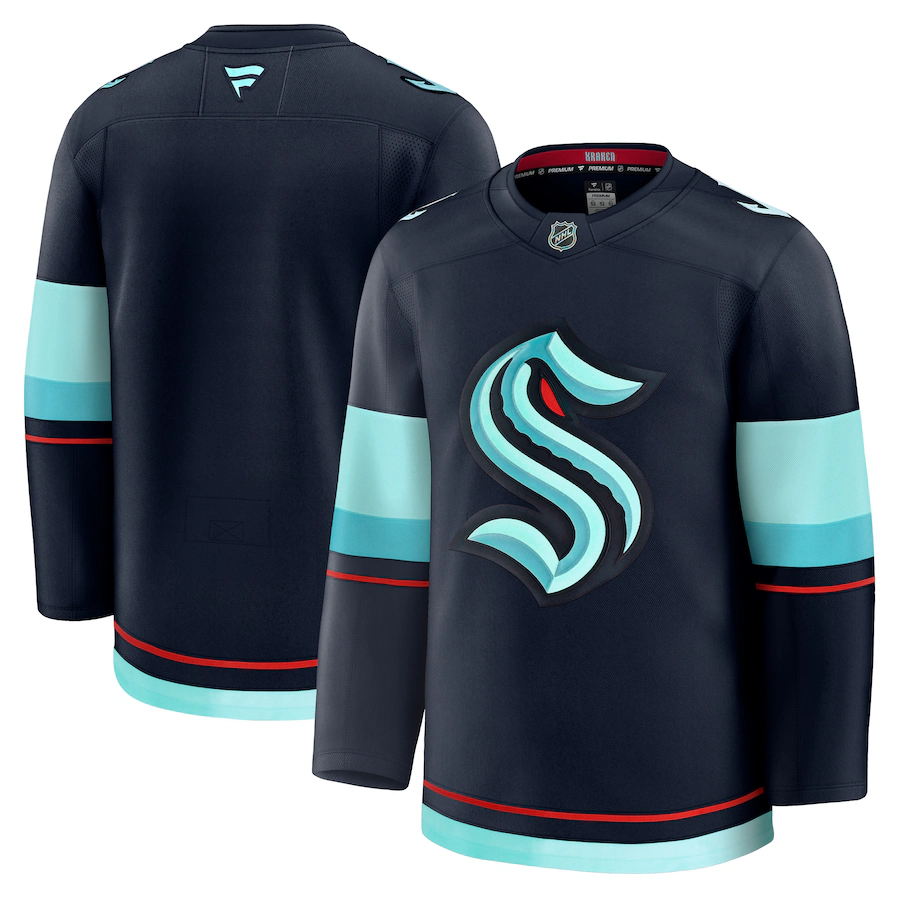 Men's Seattle Kraken Fanatics Deep Sea Blue Home Premium Jersey - Puhuasuan