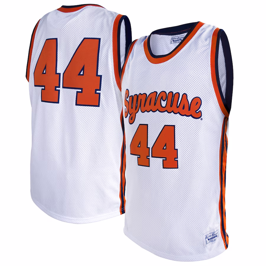 #44 Syracuse Orange Original Retro Brand Alumni Basketball Jersey - White - Puhuasuan