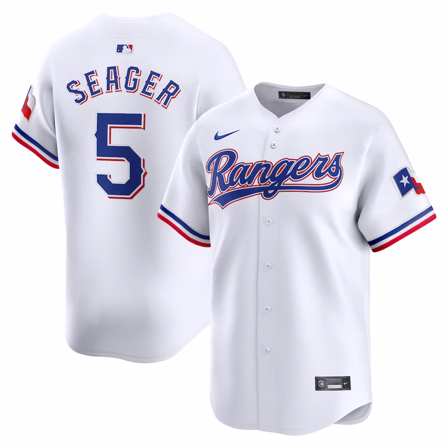 Men's Texas Rangers Corey Seager Nike White Home Limited Player Jersey - Puhuasuan