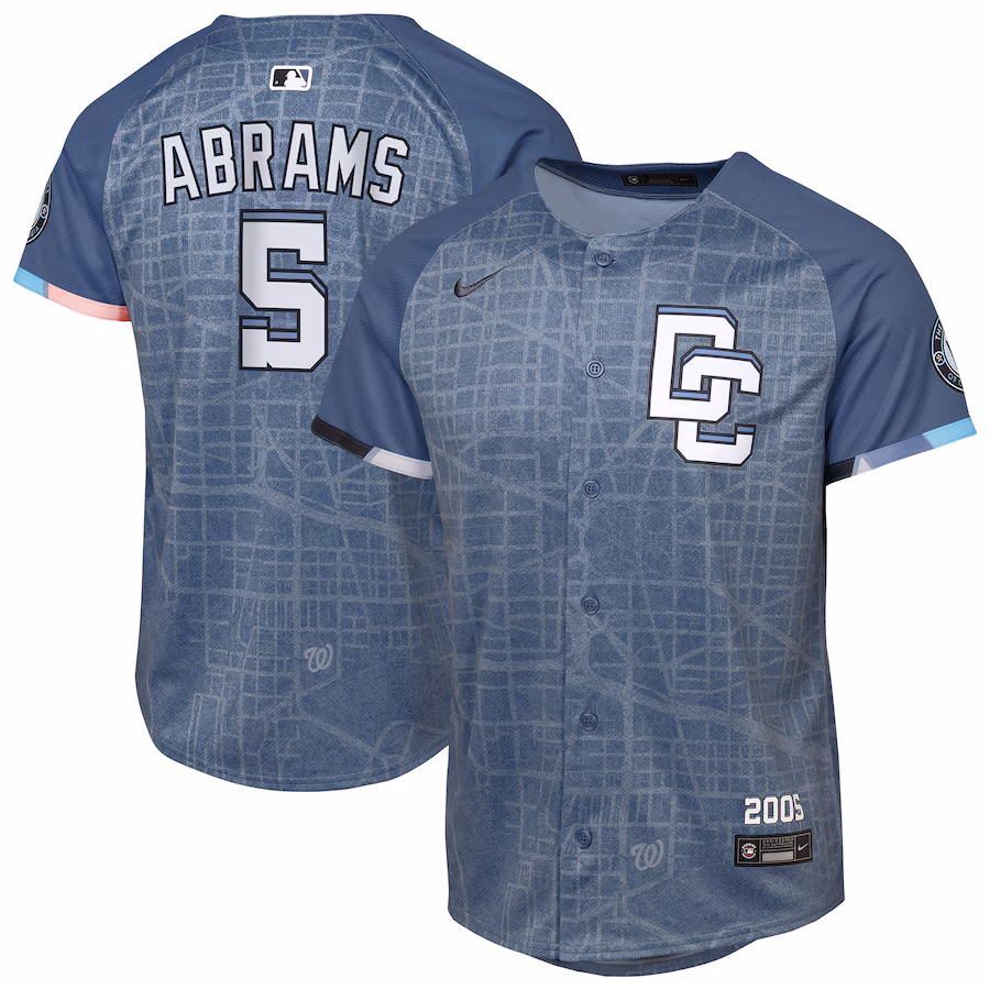 Youth Washington Nationals CJ Abrams Nike Blue City Connect 2025 Limited Jersey - Puhuasuan