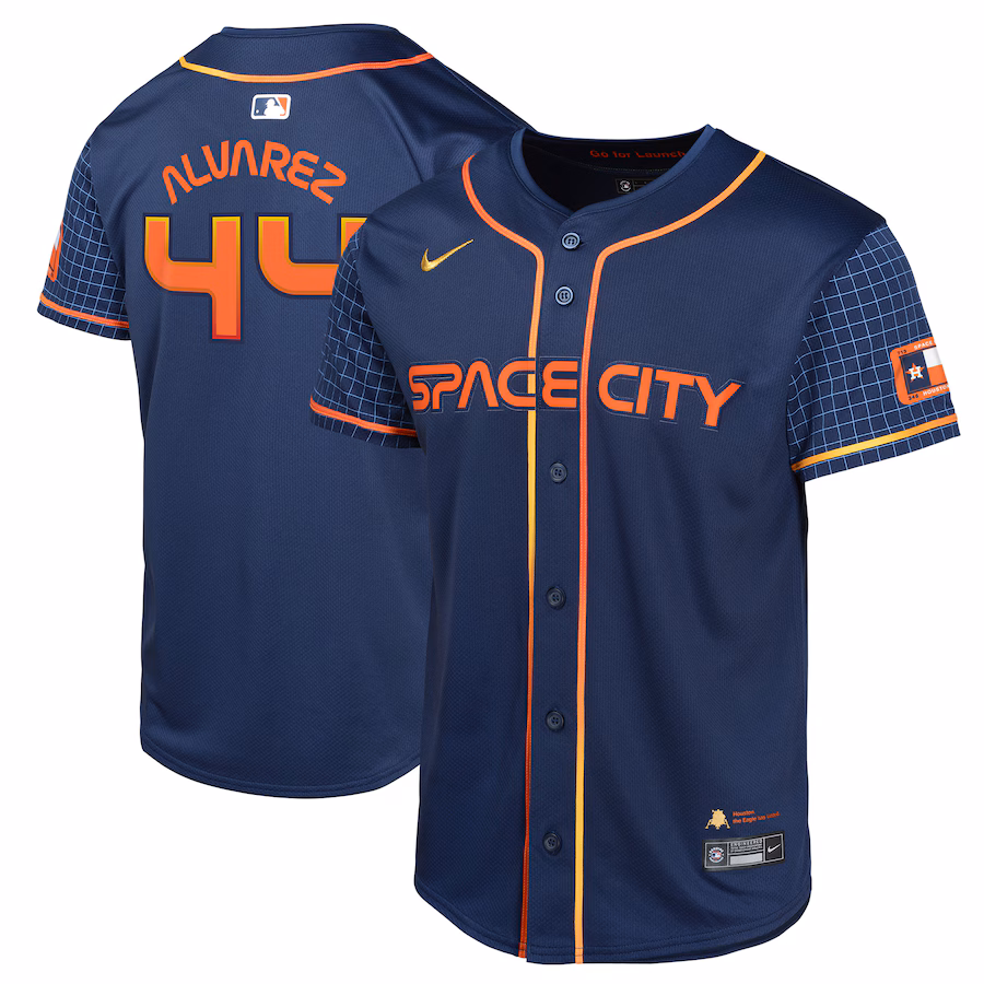 Youth Houston Astros Yordan Alvarez Nike Navy City Connect Limited Player Jersey - Puhuasuan