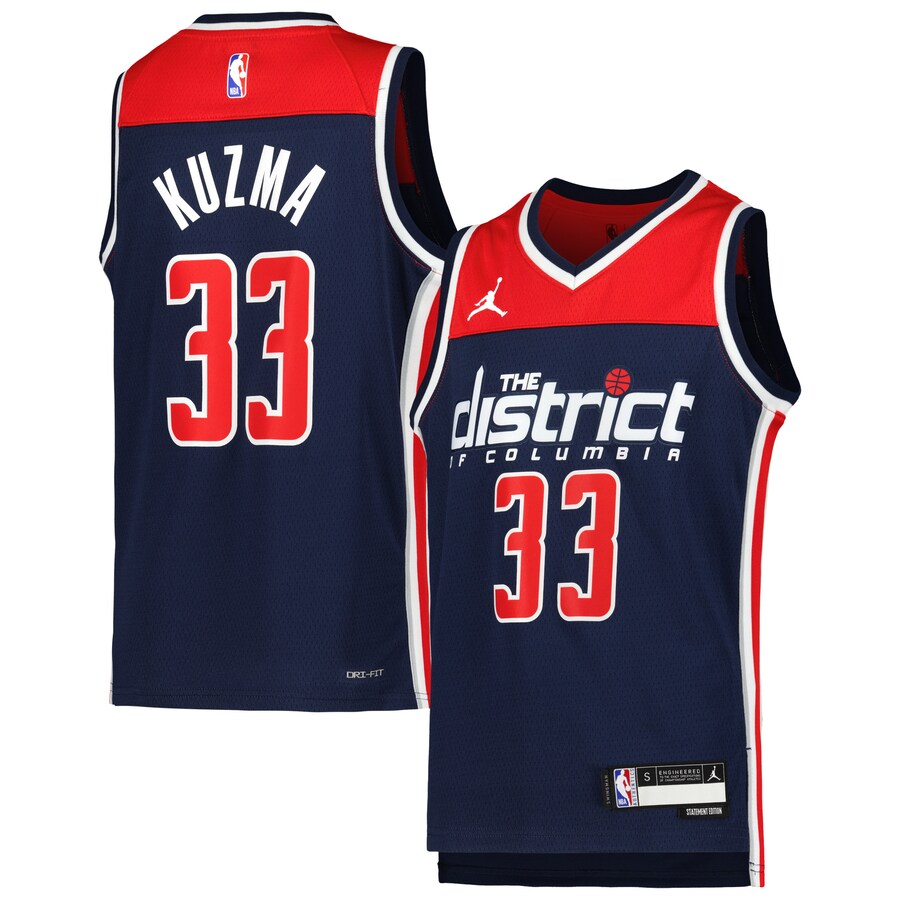 Youth Washington Wizards Kyle Kuzma Jordan Brand Navy Swingman Jersey - Statement Edition - Puhuasuan