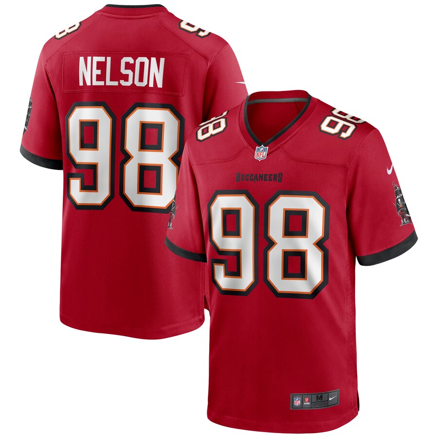 Men's Tampa Bay Buccaneers Anthony Nelson Nike Red Game Jersey - Puhuasuan