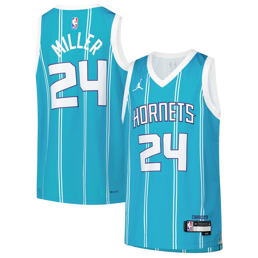 Youth Charlotte Hornets Brandon Miller Nike Teal Swingman Jersey - Icon Edition - Puhuasuan