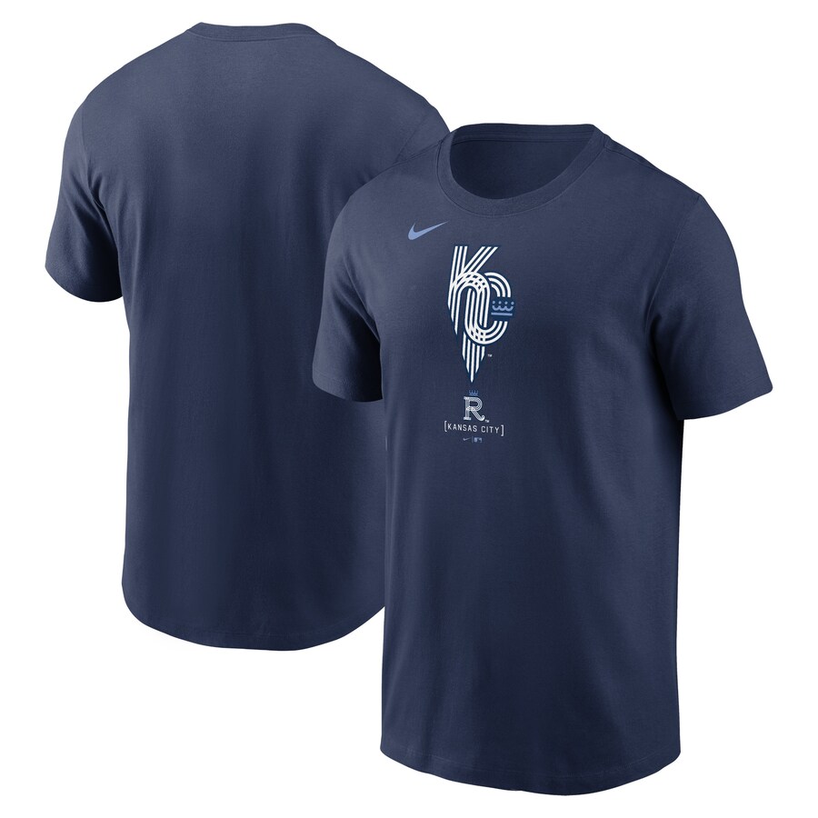 Men's Kansas City Royals Nike Navy City Connect Large Logo T-Shirt - Puhuasuan