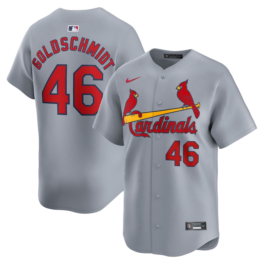 Men's St. Louis Cardinals Paul Goldschmidt Nike Gray Away Limited Player Jersey - Puhuasuan