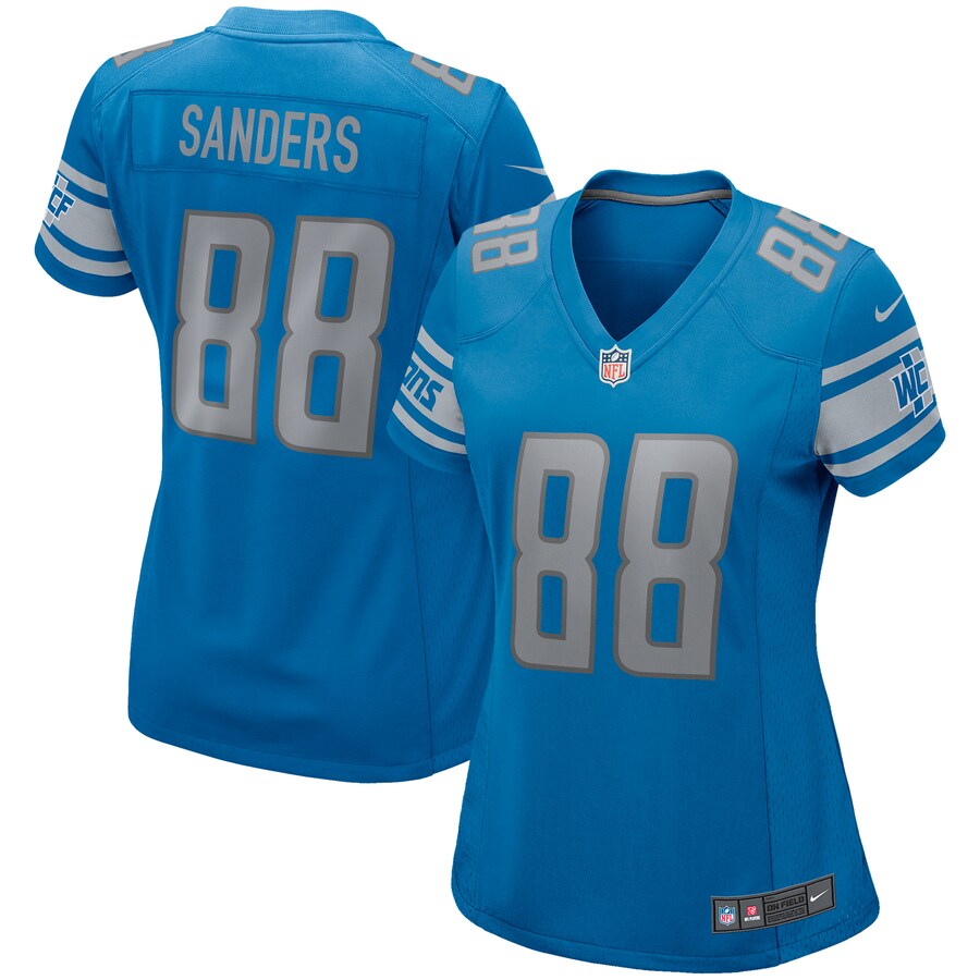 Women's Detroit Lions Charlie Sanders Nike Blue Game Retired Player Jersey - Puhuasuan