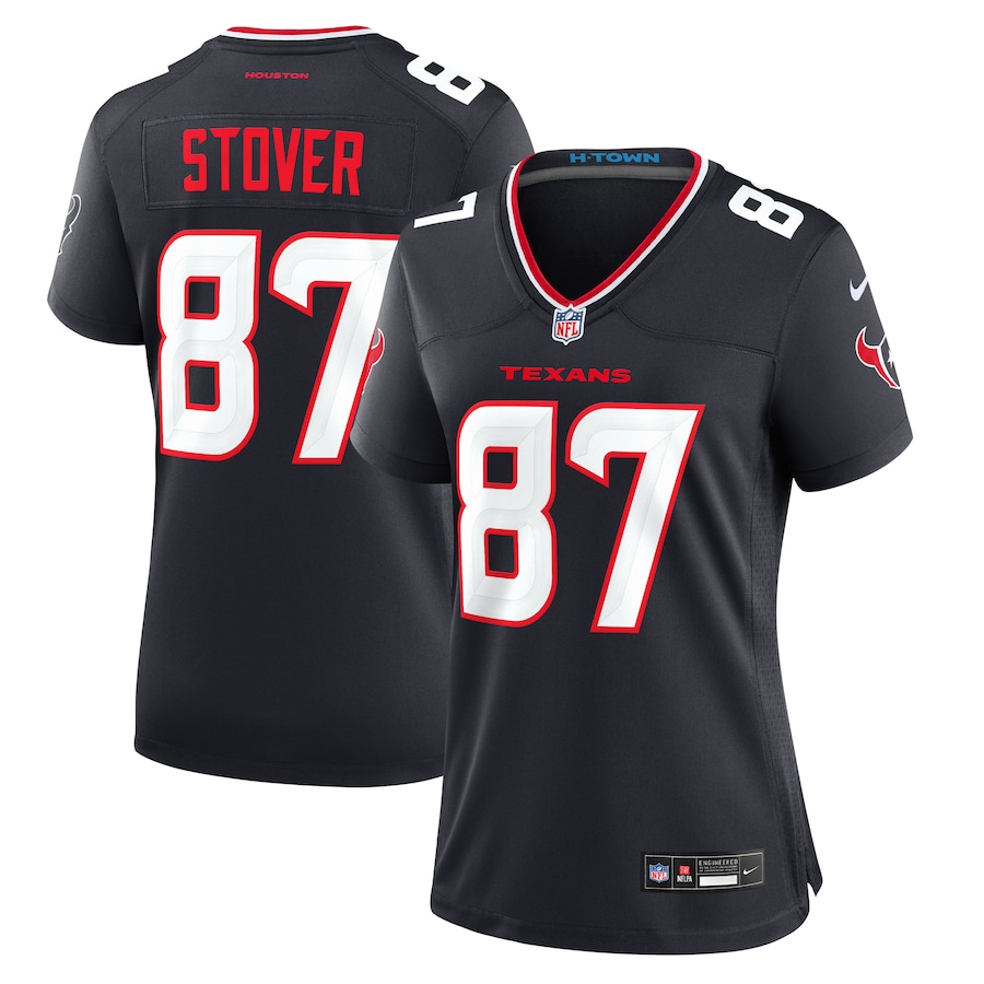 Women's Houston Texans Cade Stover Nike  Navy Game Jersey - Puhuasuan