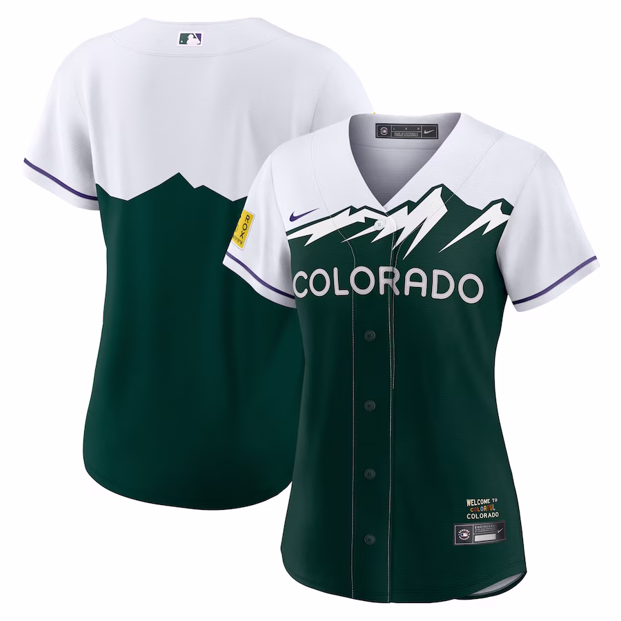 Women's Colorado Rockies Nike White/Forest Green City Connect Replica Team Jersey - Puhuasuan