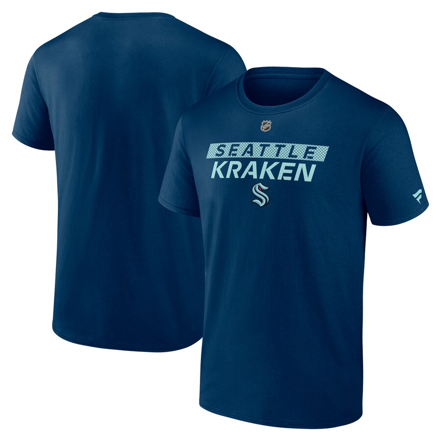 Men's Seattle Kraken Fanatics Deep Sea Blue Authentic Pro Core Primary T-Shirt - Puhuasuan