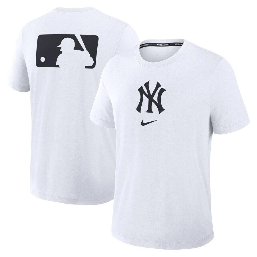 Men's New York Yankees Nike White Authentic Collection Early Work Tri-Blend Performance T-Shirt - Puhuasuan
