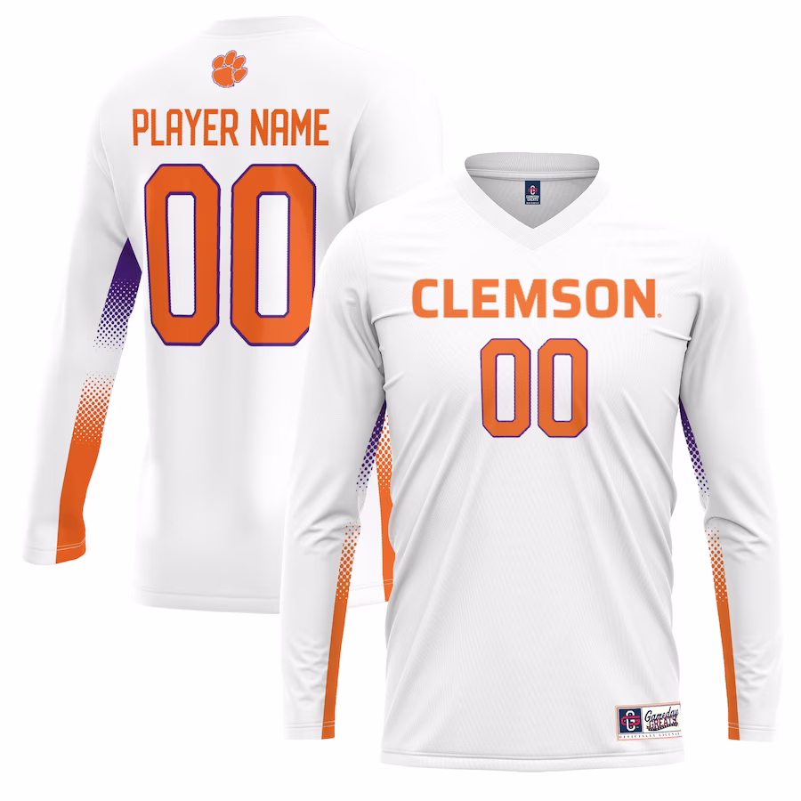 Clemson Tigers GameDay Greats Unisex NIL Lightweight Volleyball Jersey - White - Puhuasuan
