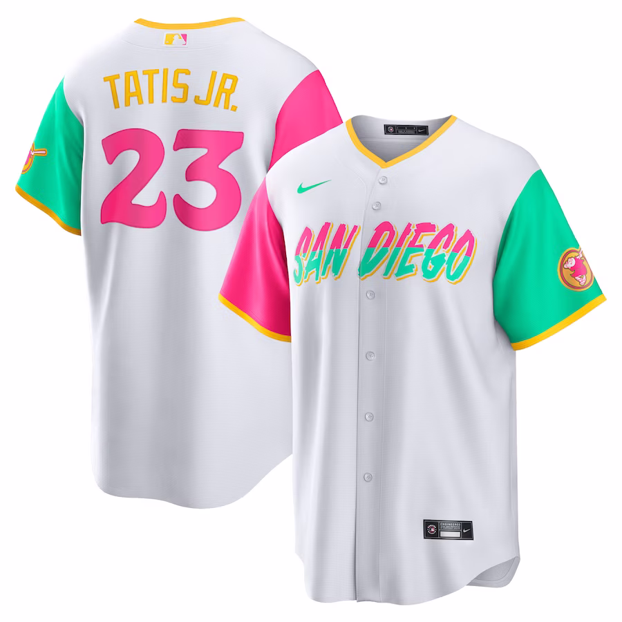Men's San Diego Padres Fernando Tatis Jr. Nike White City Connect Replica Player Jersey - Puhuasuan