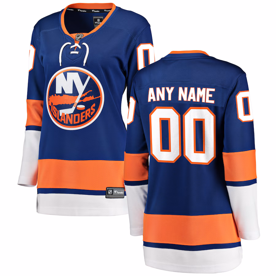 Women's New York Islanders Fanatics Blue Home Breakaway Custom Jersey - Puhuasuan