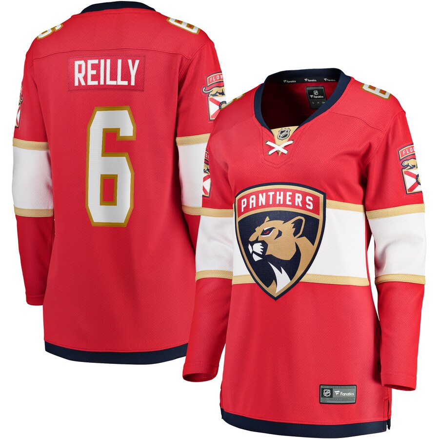 Women's Florida Panthers Mike Reilly Fanatics Branded Red Home Breakaway Player Jersey - Puhuasuan