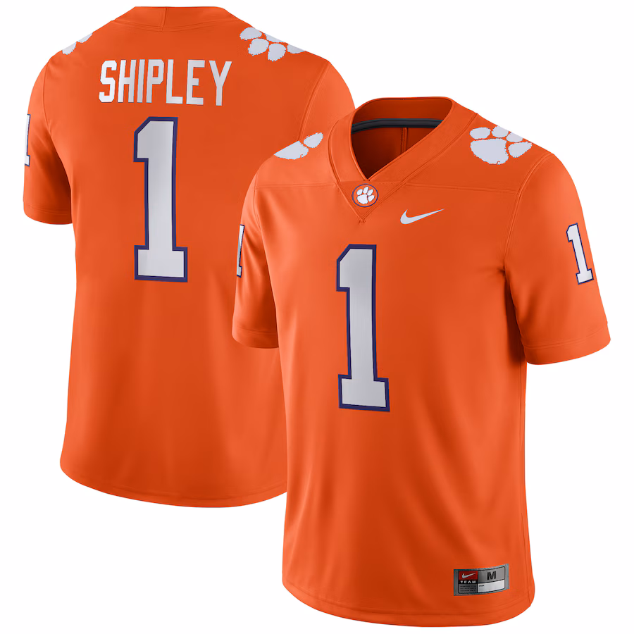 Will Shipley Clemson Tigers Nike NIL Football Game Jersey - Orange - Puhuasuan