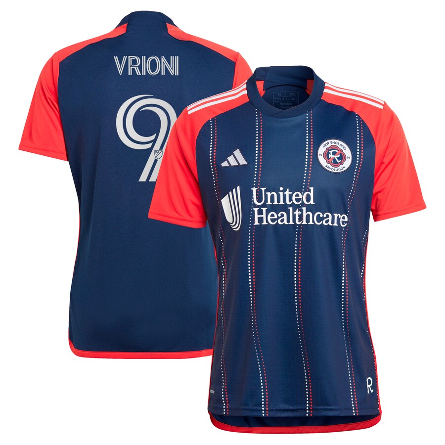 Men's New England Revolution Giacomo Vrioni adidas Navy 2024 Boston Tea Party Replica Player Jersey - Puhuasuan