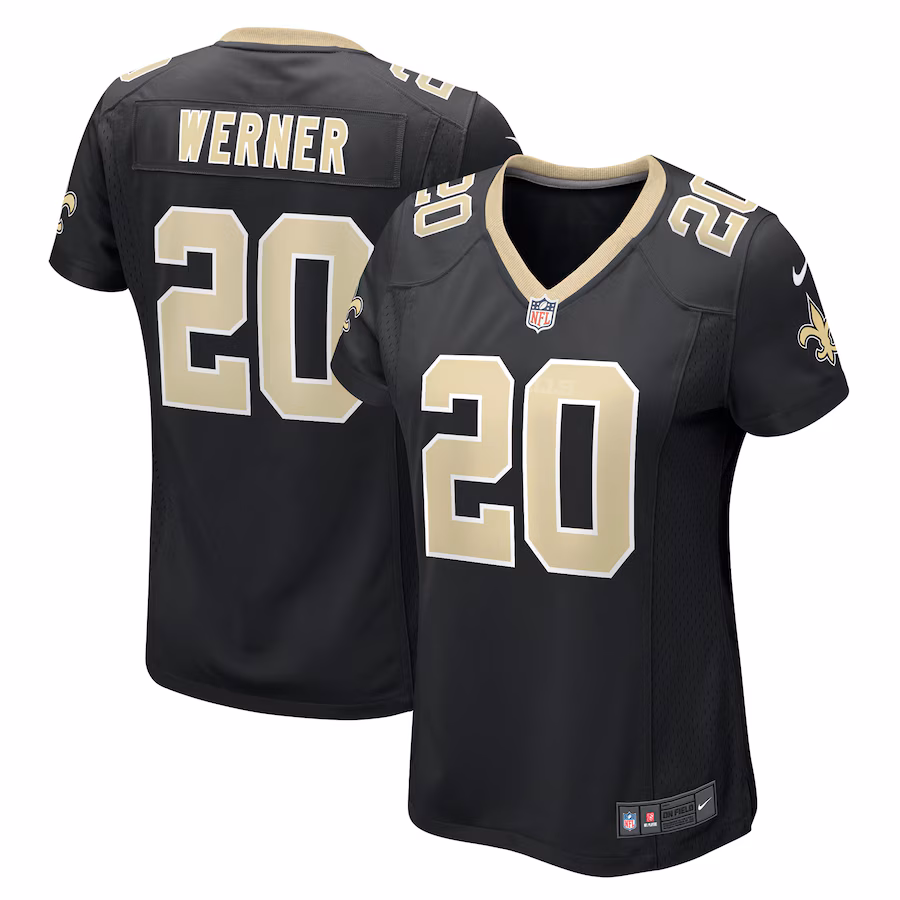 Women's New Orleans Saints Pete Werner Nike Black Game Jersey - Puhuasuan