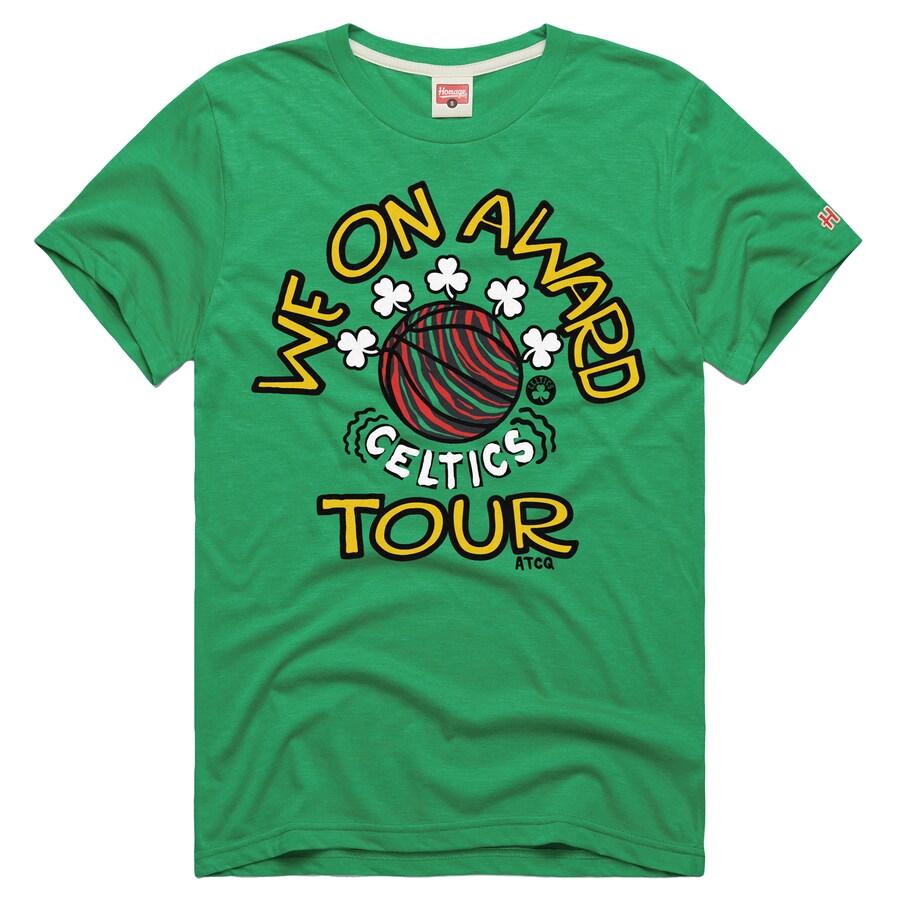 Men's Boston Celtics Green A Tribe Called Quest x NBA We On Award Tour T-Shirt - Puhuasuan