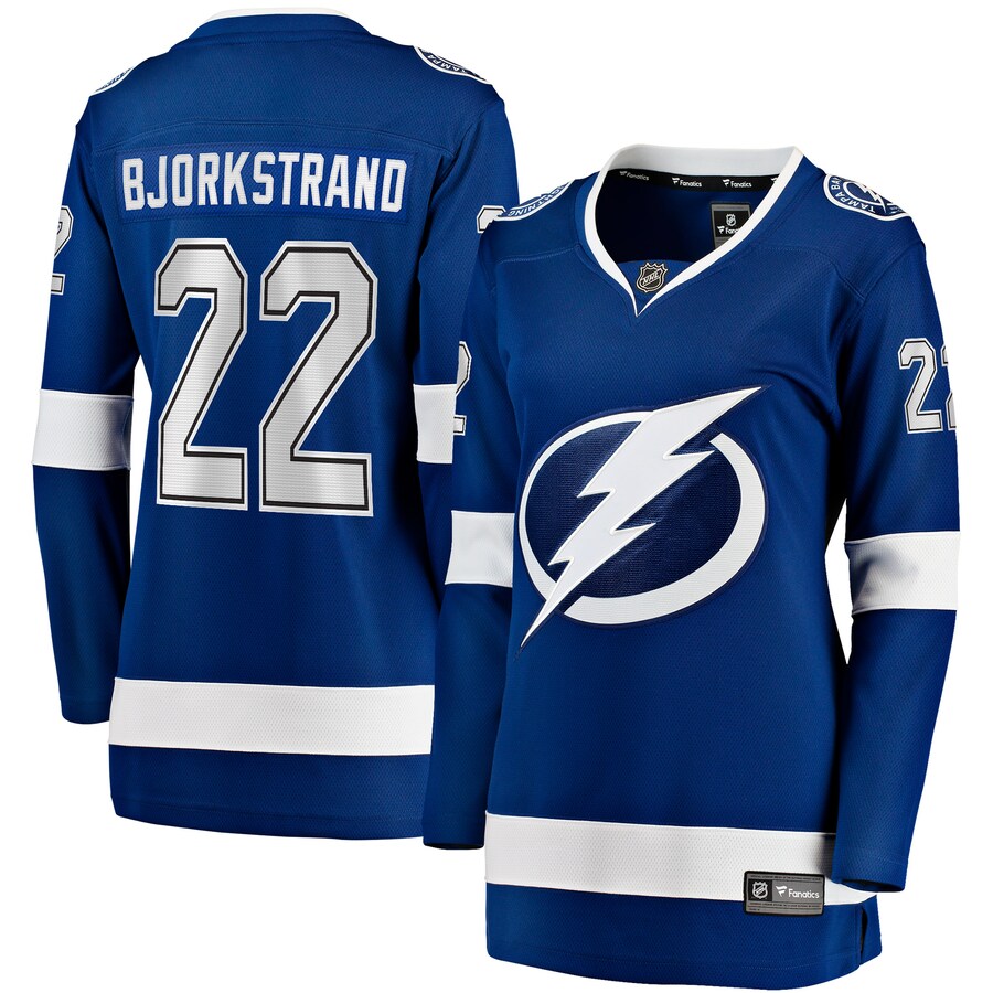 Women's Tampa Bay Lightning Oliver Bjorkstrand Fanatics Blue Home Breakaway Player Jersey - Puhuasuan