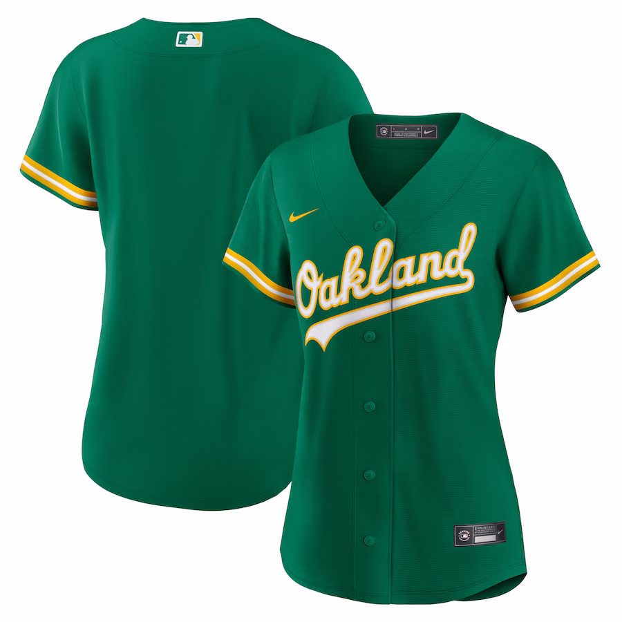 Women's Oakland Athletics Nike Kelly Green Alternate Replica Team Jersey - Puhuasuan