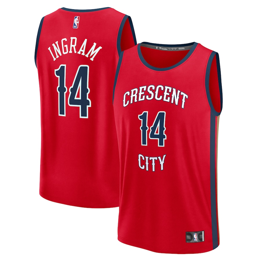 Men's New Orleans Pelicans Brandon Ingram Fanatics Red Fast Break Replica Jersey - Statement Edition - Puhuasuan