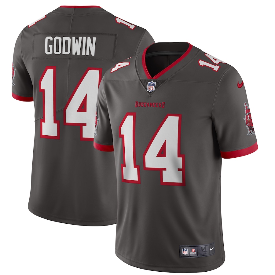 Men's Tampa Bay Buccaneers Chris Godwin Nike Pewter Alternate Vapor Limited Jersey - Puhuasuan