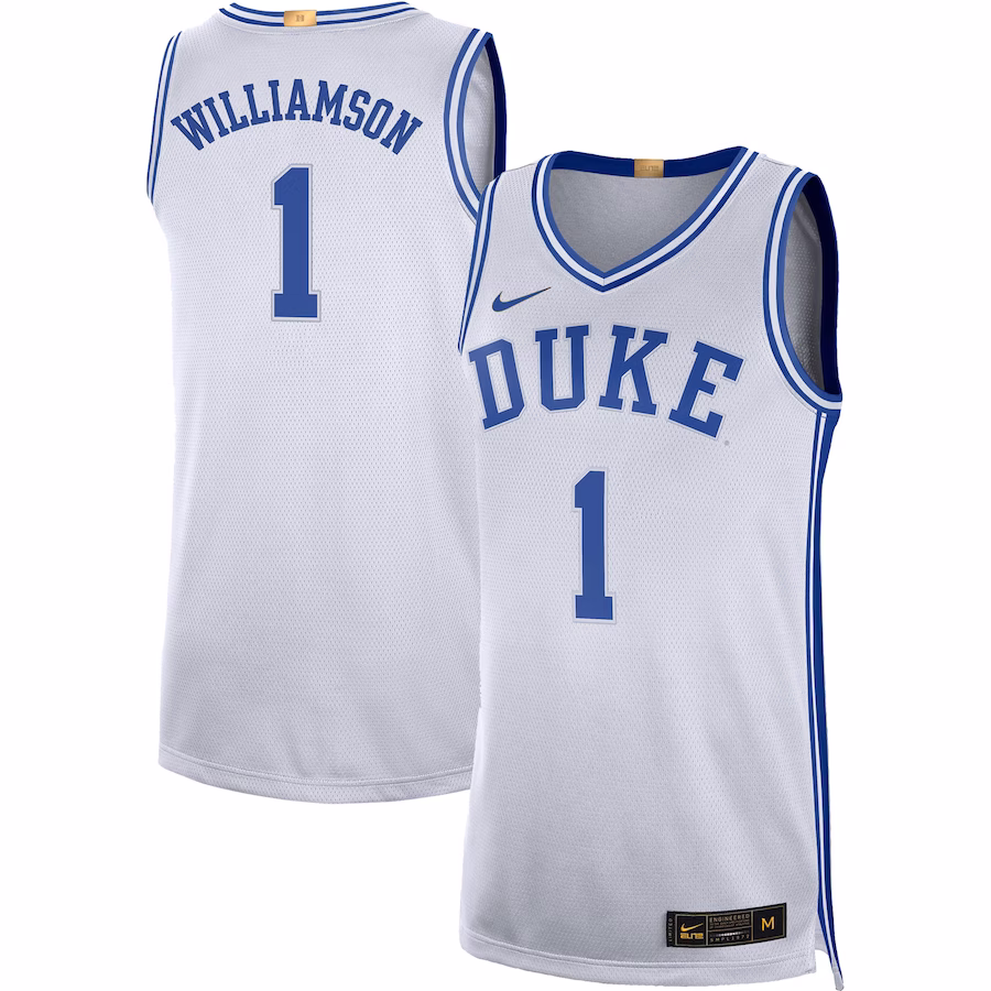 Zion Williamson Duke Blue Devils Nike Limited Basketball Jersey - White - Puhuasuan